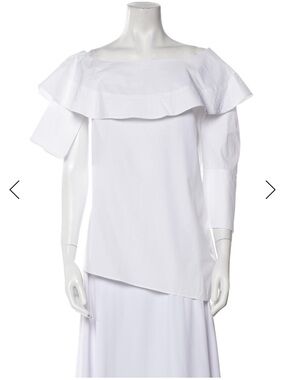 Victoria Beckham White Off-Shoulder Top